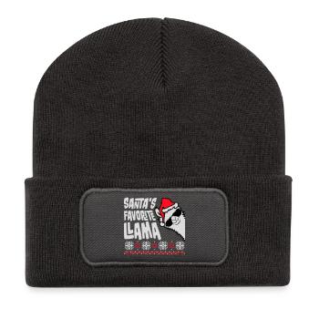 Santa's Favorite Llama Cool Side Sunglasses - Recycled Patch Beanie - dark grey - Front