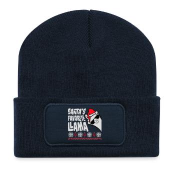 Santa's Favorite Llama Cool Side Sunglasses - Recycled Patch Beanie - french navy - Front