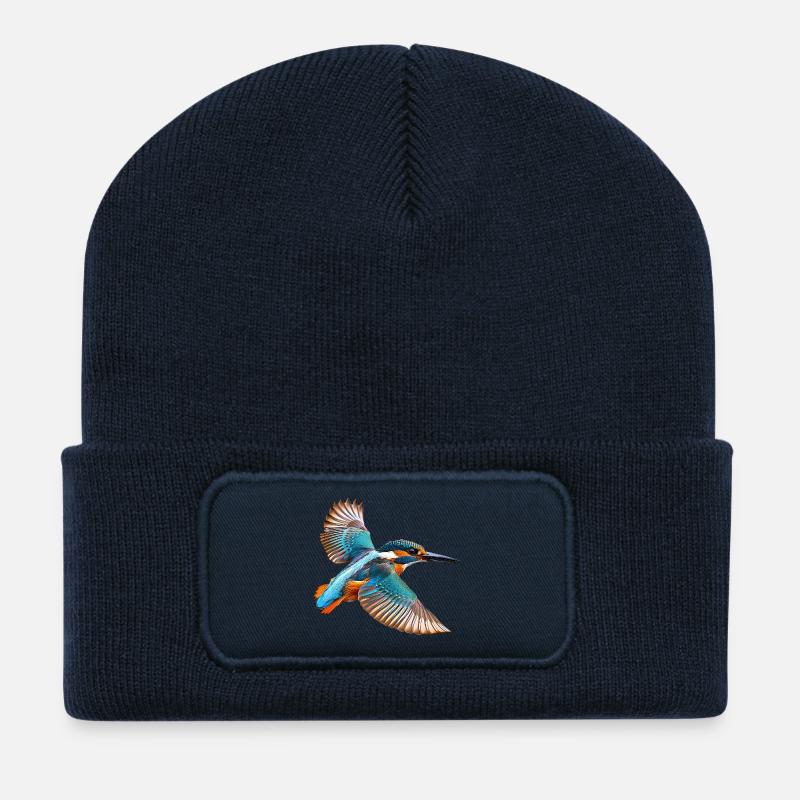 Eisvogel - Recycelte Patch Beanie - French Navy