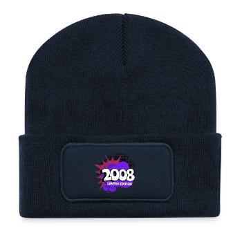 2008 Édition Limitée 18ème Adulte Adulte - Beanie recyclé à patch - bleu marine - Devant