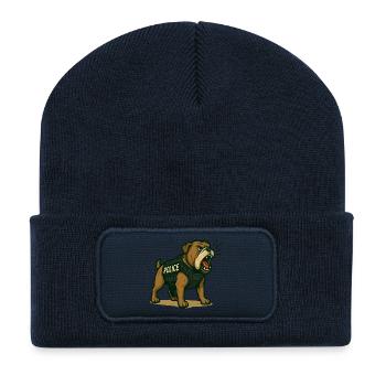 Police Bulldog Illustration - Recycled Patch Beanie - french navy - Front