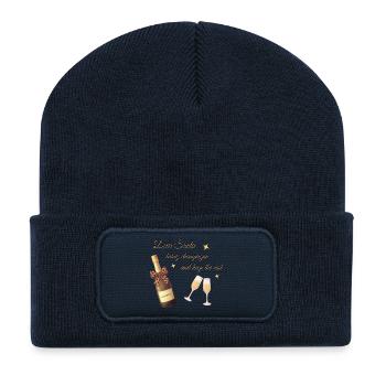 Dear Santa Design  - Recycled Patch Beanie - french navy - Front