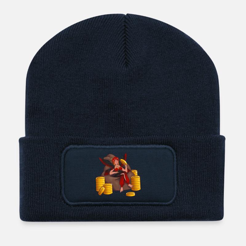 Schatzwächterin mit Flügeln - Recycelte Patch Beanie - French Navy