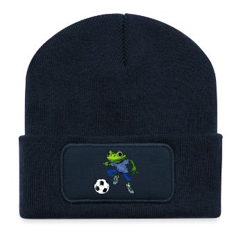 Soccer Frog - Recycled Patch Beanie - french navy - Front