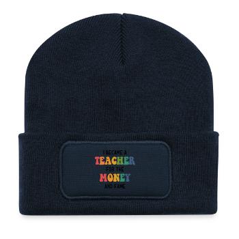 I became a Teacher for the Money and Fame - Lehrer - Recycled Patch Beanie - french navy - Front