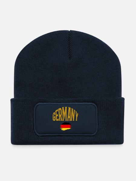 Germany - Recycelte Patch Beanie - French Navy