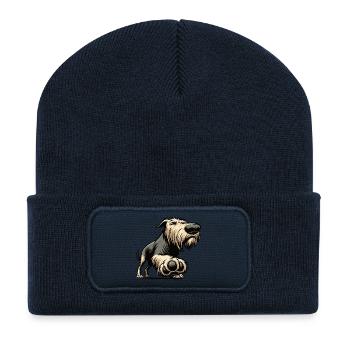 Irish Wolfhound Wolfhound Wolfhound Owner Wolfhound Fan - Recycled Patch Beanie - french navy - Front