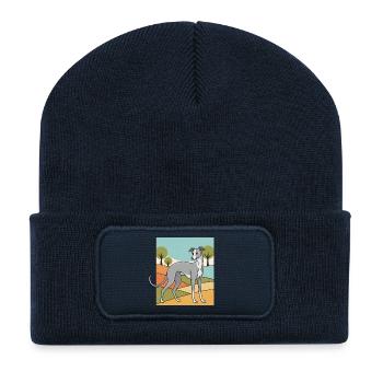 Italian Greyhound - Recycled Patch Beanie - french navy - Front