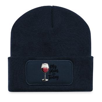 My Plans for Today - Cool Beer Logo - Recycled Patch Beanie - french navy - Front