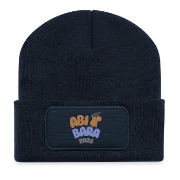 AbiBara 2026 – Relax jusqu’à la remise des diplômes - Beanie recyclé à patch - bleu marine - Devant
