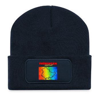 THURINGIA REMAINS COLOURFUL! NO NZS, OPEN COUNTRY - Recycled Patch Beanie - french navy - Front