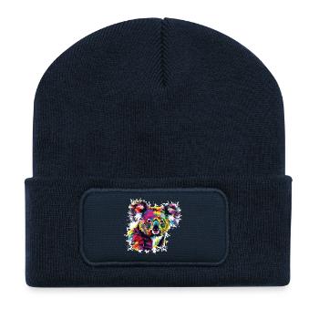 Explosion de couleurs de Koala Créatif - Beanie recyclé à patch - bleu marine - Devant