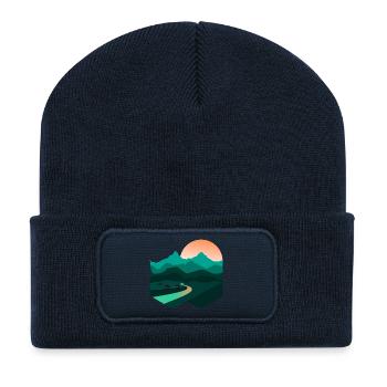 Berglied | Einzigartige Ausgabe - Recycelte Patch Beanie - French Navy - Vorne