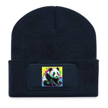 Panda - Recycelte Patch Beanie - French Navy - Vorne