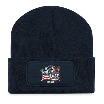 250 Jahre Amerika-Jubiläum Forever Free Eagle - Recycelte Patch Beanie - French Navy - Vorne