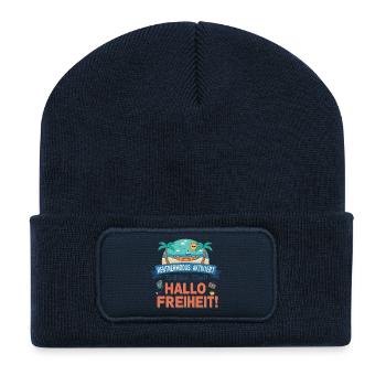 Pension & Retirement: Pensioner mode activated! - Recycled Patch Beanie - french navy - Front