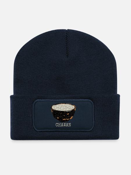 Cracked Chawan Tea Bowl - Recycled Patch Beanie - french navy