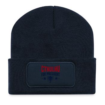 Cthulhu für Präsidenten - Recycelte Patch Beanie - French Navy - Vorne