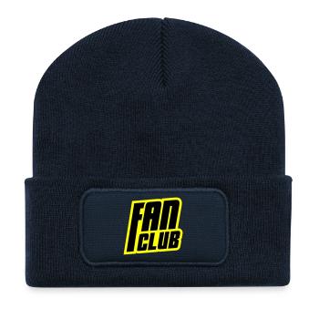 Fan Club - Recycelte Patch Beanie - French Navy - Vorne