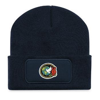 War No More – Sticker Peace & Humanity - Recycled Patch Beanie - french navy - Front
