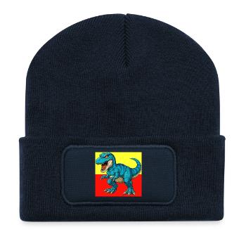dinosaure - Beanie recyclé à patch - bleu marine - Devant