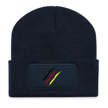 krallen_deutschland_-2- - Beanie recyclé à patch - bleu marine - Devant