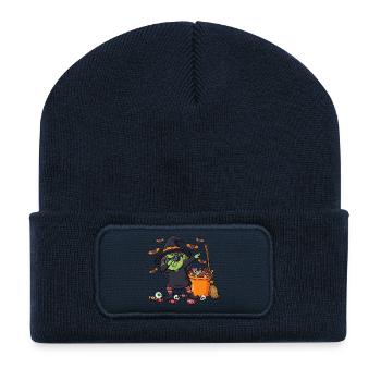 Dab Witch Enfants Filles Tout-petits Drôle - Beanie recyclé à patch - bleu marine - Devant