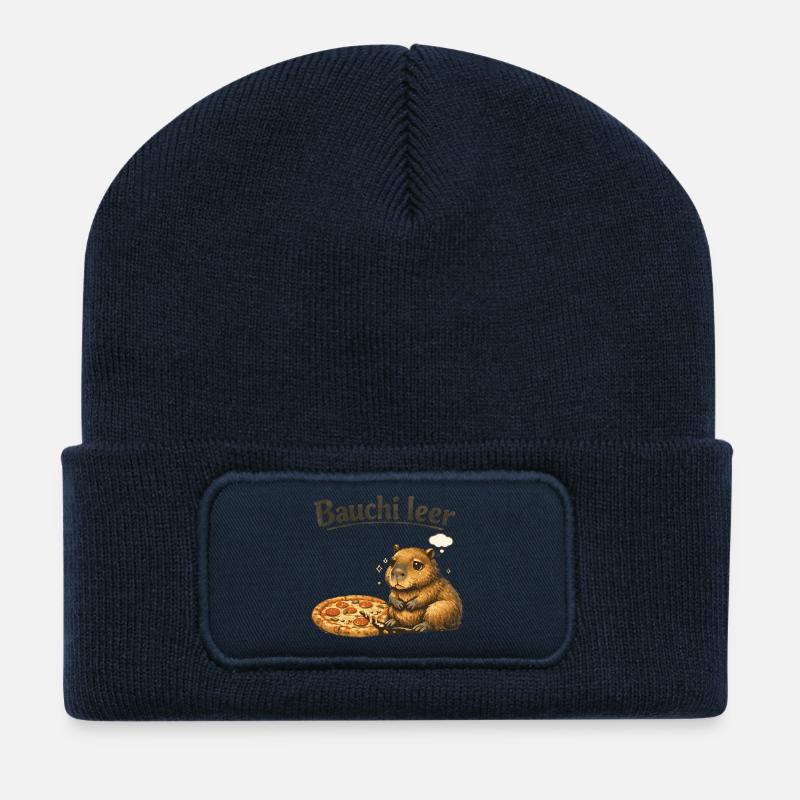 Bauchi leer - Recycelte Patch Beanie - French Navy