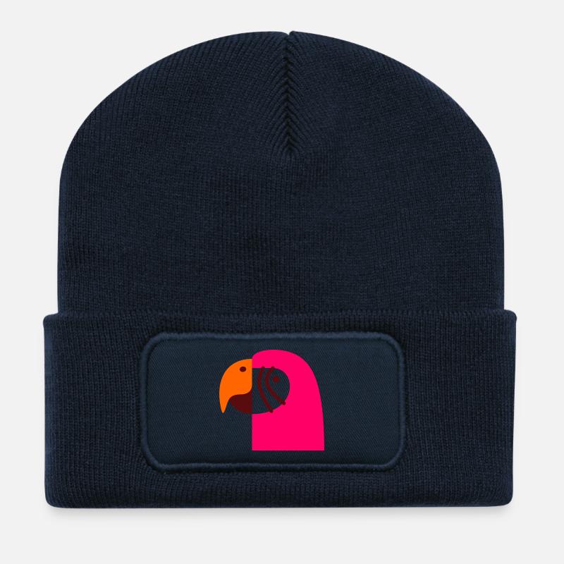 Papagei - Recycelte Patch Beanie - French Navy