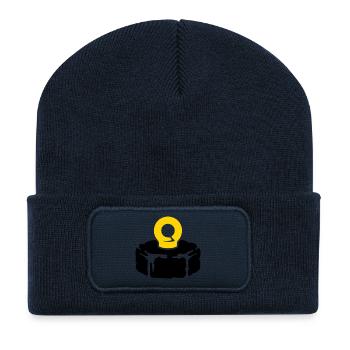 Bergemagnet Magnetangeln Hobby - Recycelte Patch Beanie - French Navy - Vorne