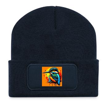 martin-pêcheur - Beanie recyclé à patch - bleu marine - Devant