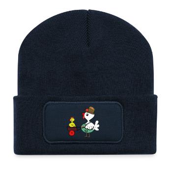 Chicken in Farm Chick Chickens Farmer - Recycled Patch Beanie - french navy - Front