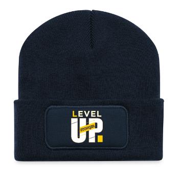 Level Up-Grafikleistung - Recycelte Patch Beanie - French Navy - Vorne