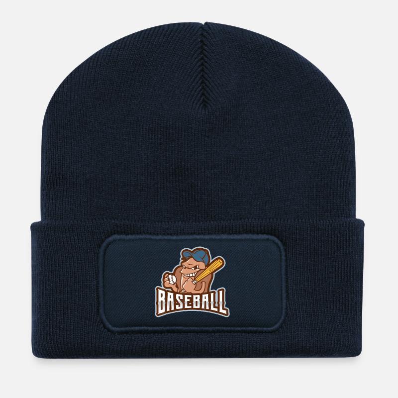 Rogue Batter Baseball-Maskottchen - Recycelte Patch Beanie - French Navy