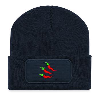 drei Pepperonis - Recycelte Patch Beanie - French Navy - Vorne