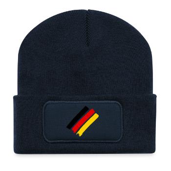 German flag - Recycled Patch Beanie - french navy - Front