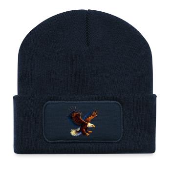 Adler - Recycelte Patch Beanie - French Navy - Vorne