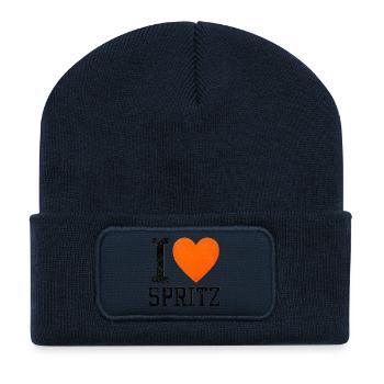I Love Spritz  - Recycelte Patch Beanie - French Navy - Vorne
