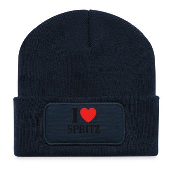 I Love Spritz  - Recycelte Patch Beanie - French Navy - Vorne