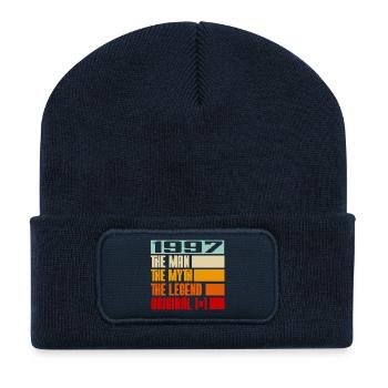 1997: L'homme Mythe Légende - Beanie recyclé à patch - bleu marine - Devant