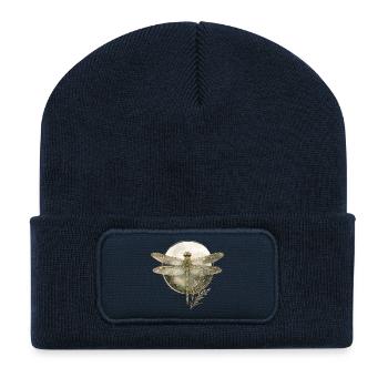 Libelle Dragonfly Nature  - Recycelte Patch Beanie - French Navy - Vorne