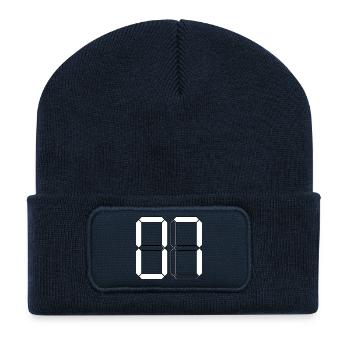 NUMMER 07 Null Sieben Geburtstag Geschenk Digital - Recycled Patch Beanie - french navy - Front