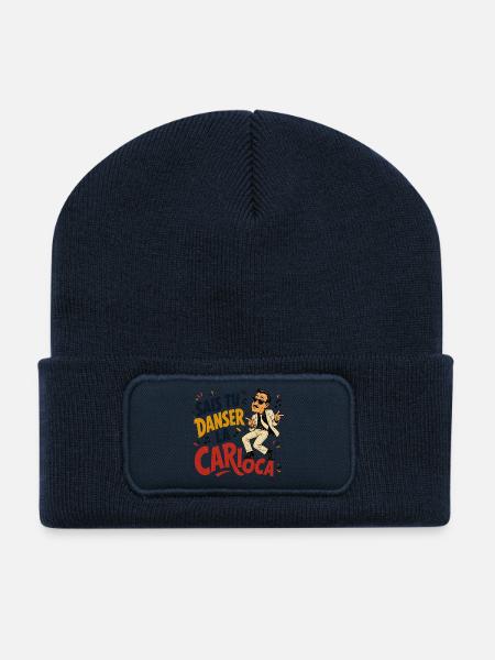 sais tu danser la carioca - Beanie recyclé à patch - bleu marine