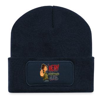 Nein ist ein kompletter Satz | Grenzen setzen - Recycelte Patch Beanie - French Navy - Vorne