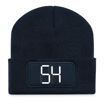 NUMMER 54 Vierundfünfzig Geschenk Digital - Recycelte Patch Beanie - French Navy - Vorne