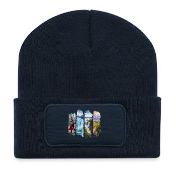 Argentinien Travel – Südamerika Tango & Kultur - Recycelte Patch Beanie - French Navy - Vorne