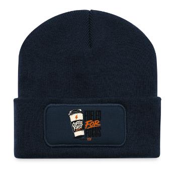 Kaffee zuerst – fokussierte Energie - Recycelte Patch Beanie - French Navy - Vorne