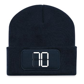 NUMBER 70 Seventy Gift Digital - Recycled Patch Beanie - french navy - Front