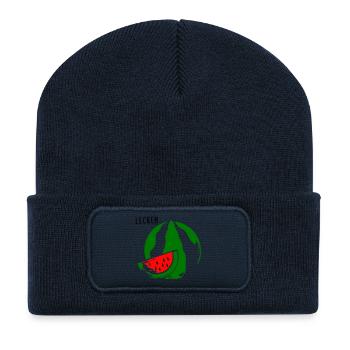 Melone - Recycelte Patch Beanie - French Navy - Vorne