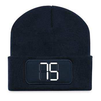 NUMÉRO 75 Soixante-quinze Cadeaux Numérique - Beanie recyclé à patch - bleu marine - Devant